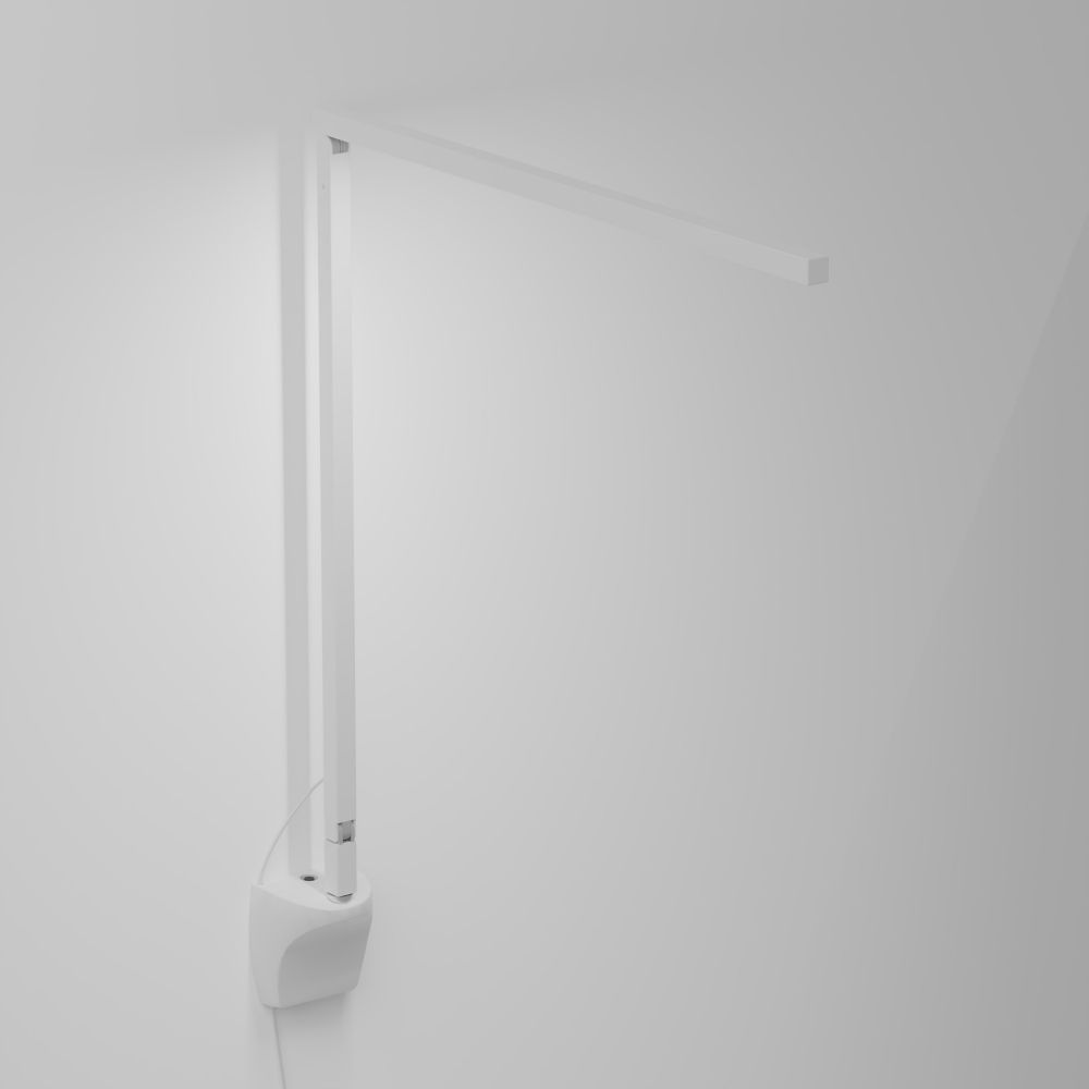 Koncept Lighting ZBD1000-D-MWT-WAL Z-Bar Solo LED Desk Lamp Gen 4 with (non-hardwired) wall mount (Daylight; Matte White)